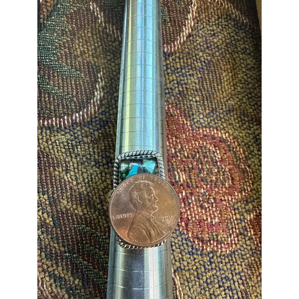 Sterling Silver Rectangular Monarch Opal Ring Siz… - image 4